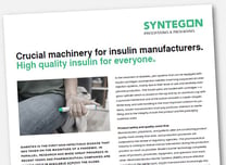 Crucial machinery for insulin manufacturers