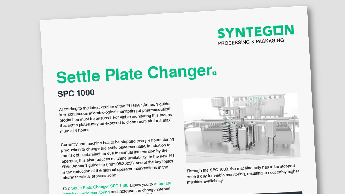 Settle Plate Changer SPC 1000 in new machines