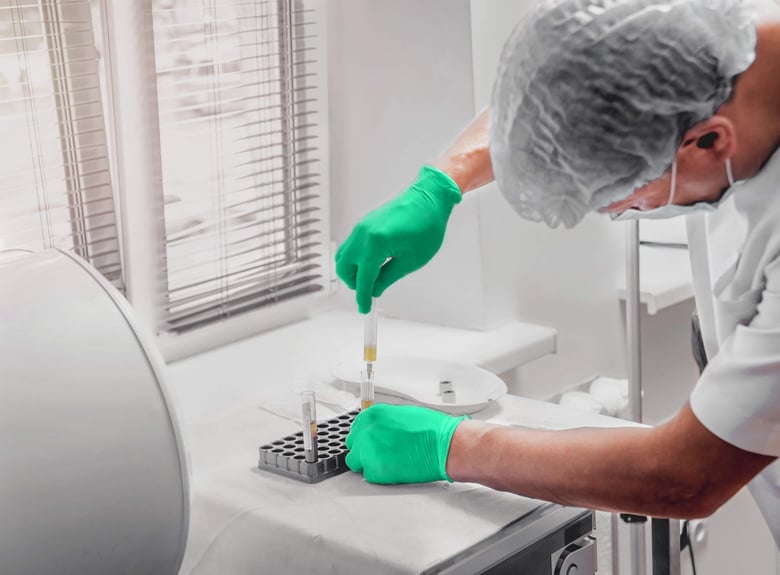 Extraction and processing of the blood
