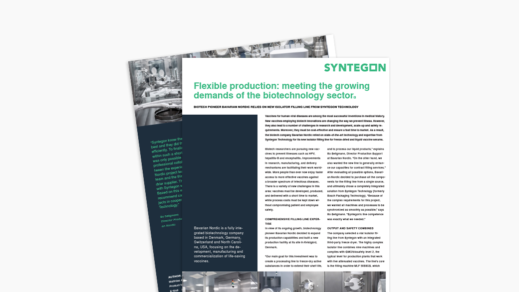 Bavarian Nordic: Award-winning fill and finish project