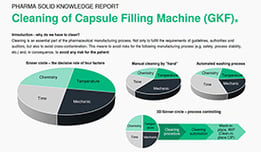 Cleaning of capsule filling machine
