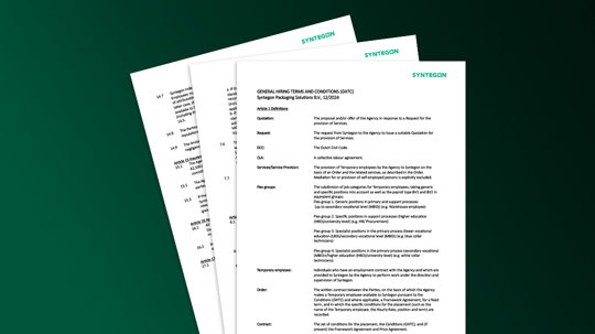 General Hiring Terms and Conditions Netherlands