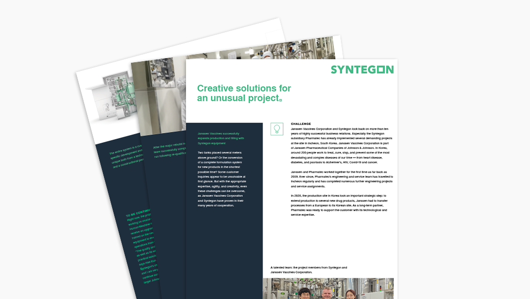 Jannsen Vaccines: Flexible Abfüllung für neue Arzneimittel