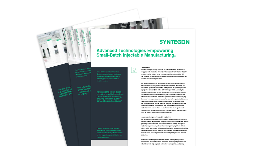 Scalable small-batch injectable manufacturing