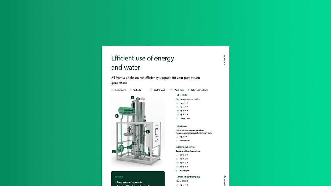 Pure Steam upgrade guide for energy and water savings
