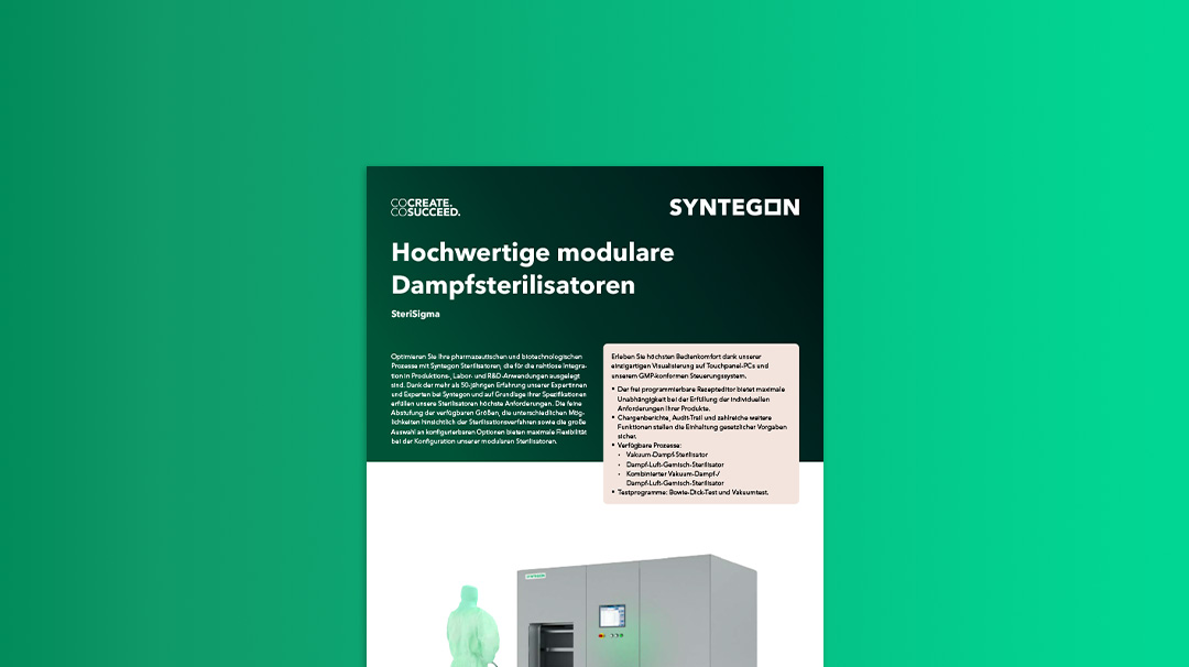 SteriSigma Broschüre für die modulare Sterilisatorplanung